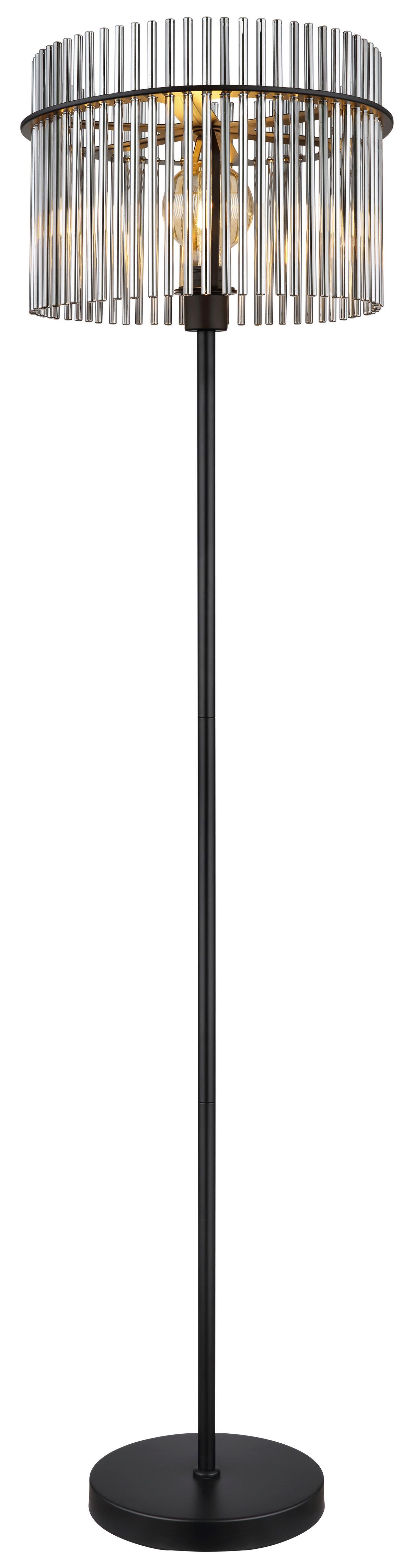 STEHLEUCHTE 15698S - Schwarz, Konventionell, Glas/Metall (38/152cm) - Globo