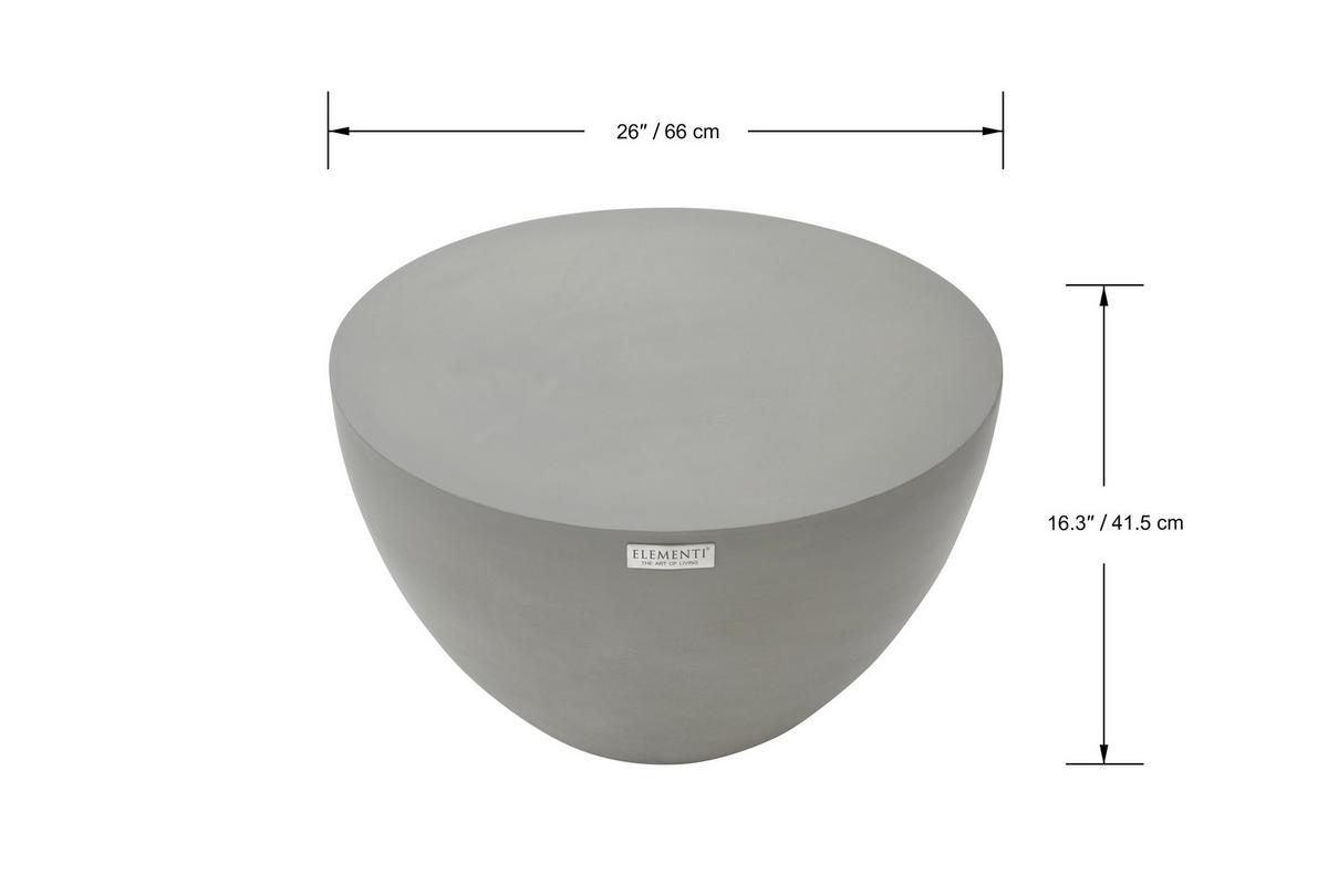 Loungetisch Chronos Hellgrau - Grau, KONVENTIONELL, Stein (66/66/41cm) - Gardenson