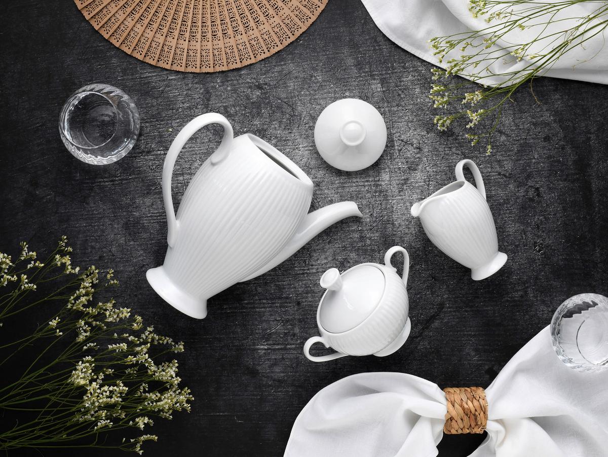 Kavni Servis Valencia, 3-Delni - bela, Design, keramika - Creatable