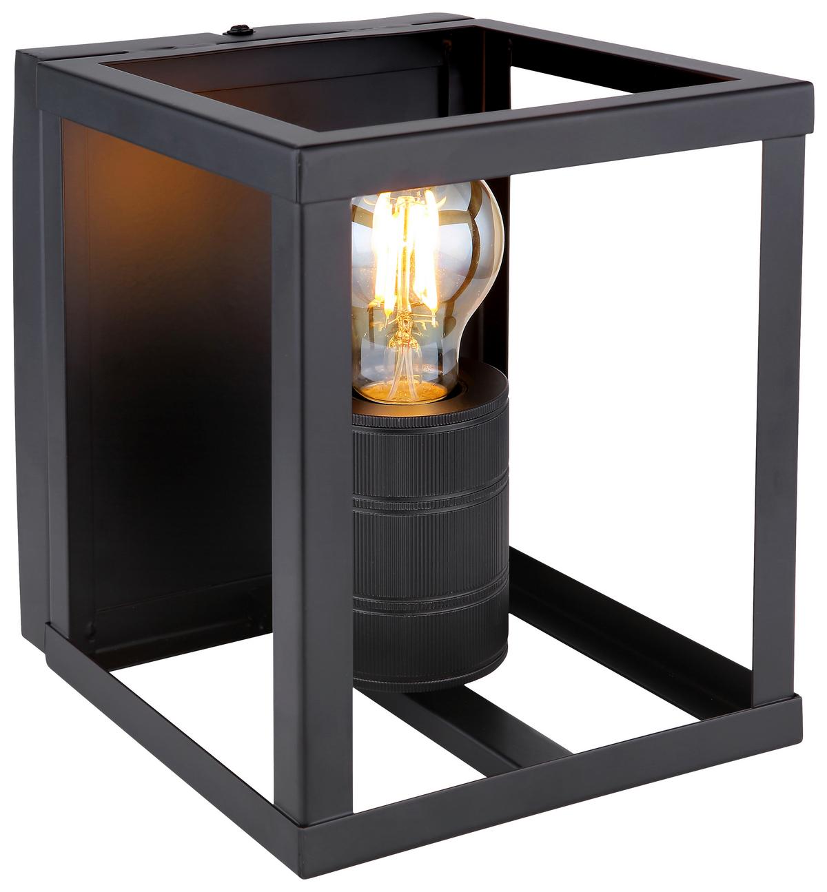 Wandleuchte Hagar max. 60 Watt - Schwarz, Basics, Metall (17/19,5/20cm) - Globo