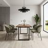 STOL ZOEY - grön/svart, Modern, metall/trä (48/79/61cm) - Bessagi Home