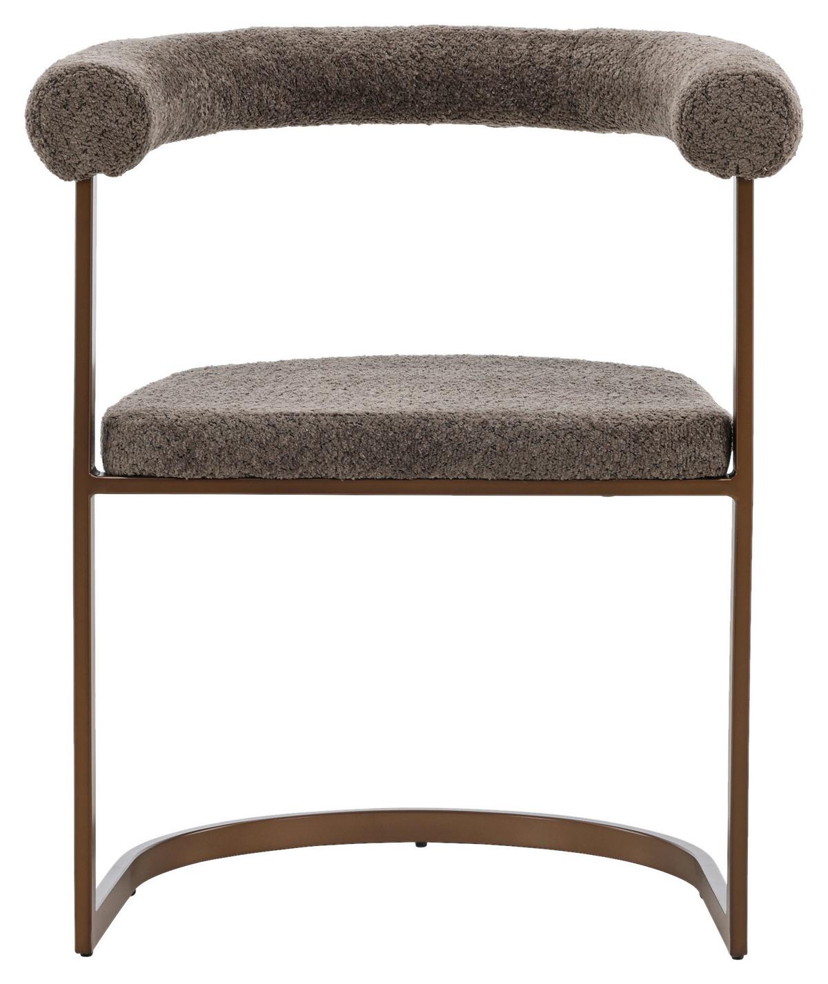 STUHL-SET MORNING - Braun/Grau, Design, Textil/Metall (65/75/54cm) - Livetastic
