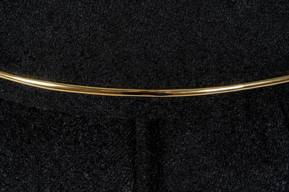 HOCKER CORIN 135 - Goldfarben/Schwarz, Design, Textil (51,5/55cm) - Kayoom