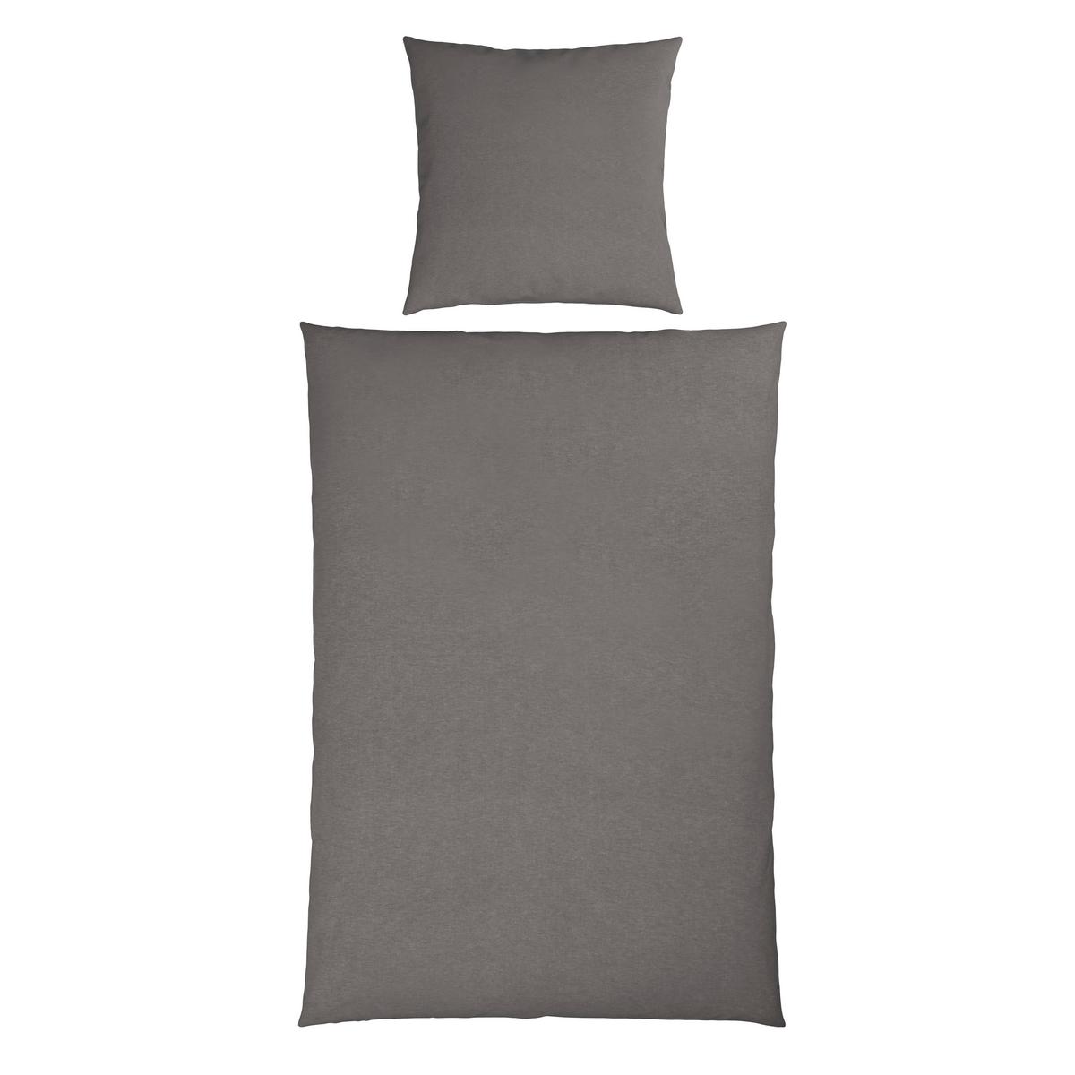 POŚCIEL FLANELL UNI - kolor srebrny, Basics, tkanina (135/200cm) - Novel