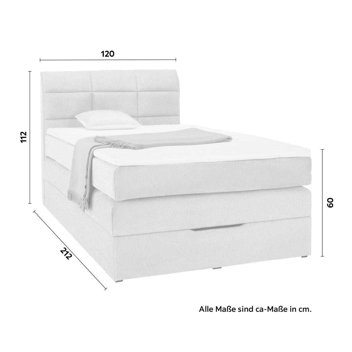 Boxspringbett Runner in Beige ca. 120x200cm - Beige, Textil (120/200cm) - Mömax