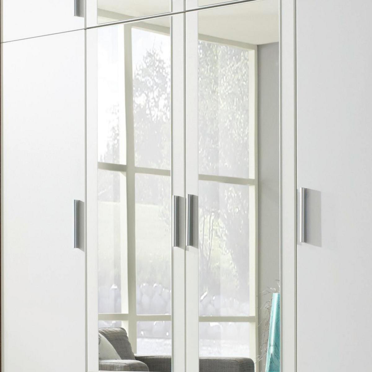 Ormar S Klasičnim Vratima Hildesheim - bijela/prozirno, Design, staklo/drvni materijal (185/231/56cm) - Modern Living