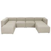 WOHNLANDSCHAFT LENA - Creme, Design, Kunststoff/Textil (250/350/235cm) - Max Winzer