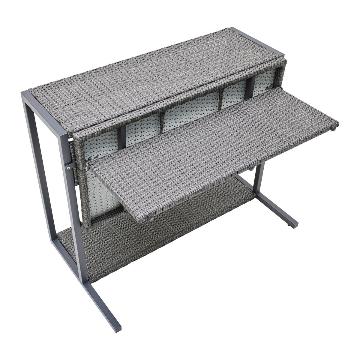 Balkonski Set Mario - siva/svijetlo siva, Moderno, tekstil/metal (110/86,5/80cm) - Bessagi Garden