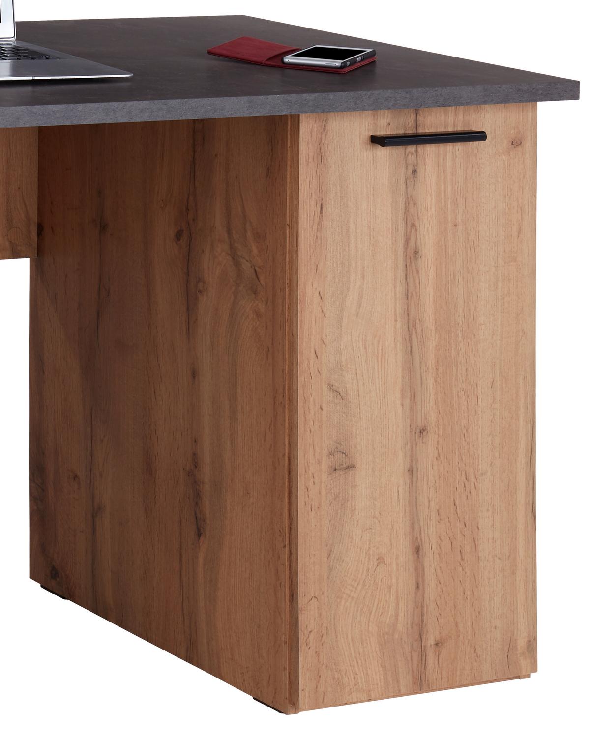 Masă de birou MX 143 - culoare lemn stejar, Modern, material pe bază de lemn (138/76/60cm) - Modern Living