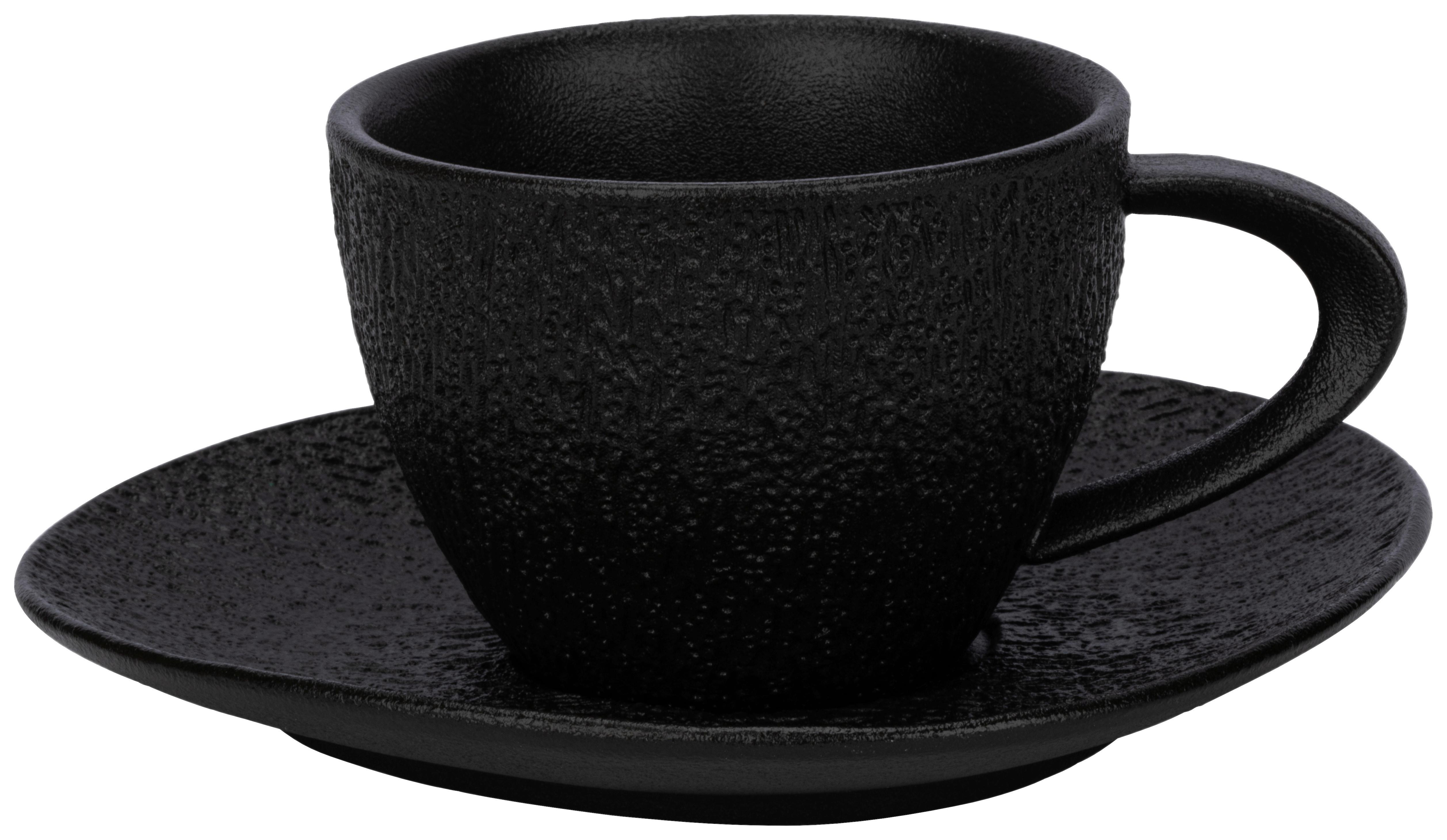 ASA Kaffeetasse „coppa Kuro“ Aus Porzellan – Schwarz, 0,25 L, Spülmaschinen- Und Mikrowellengeeignet