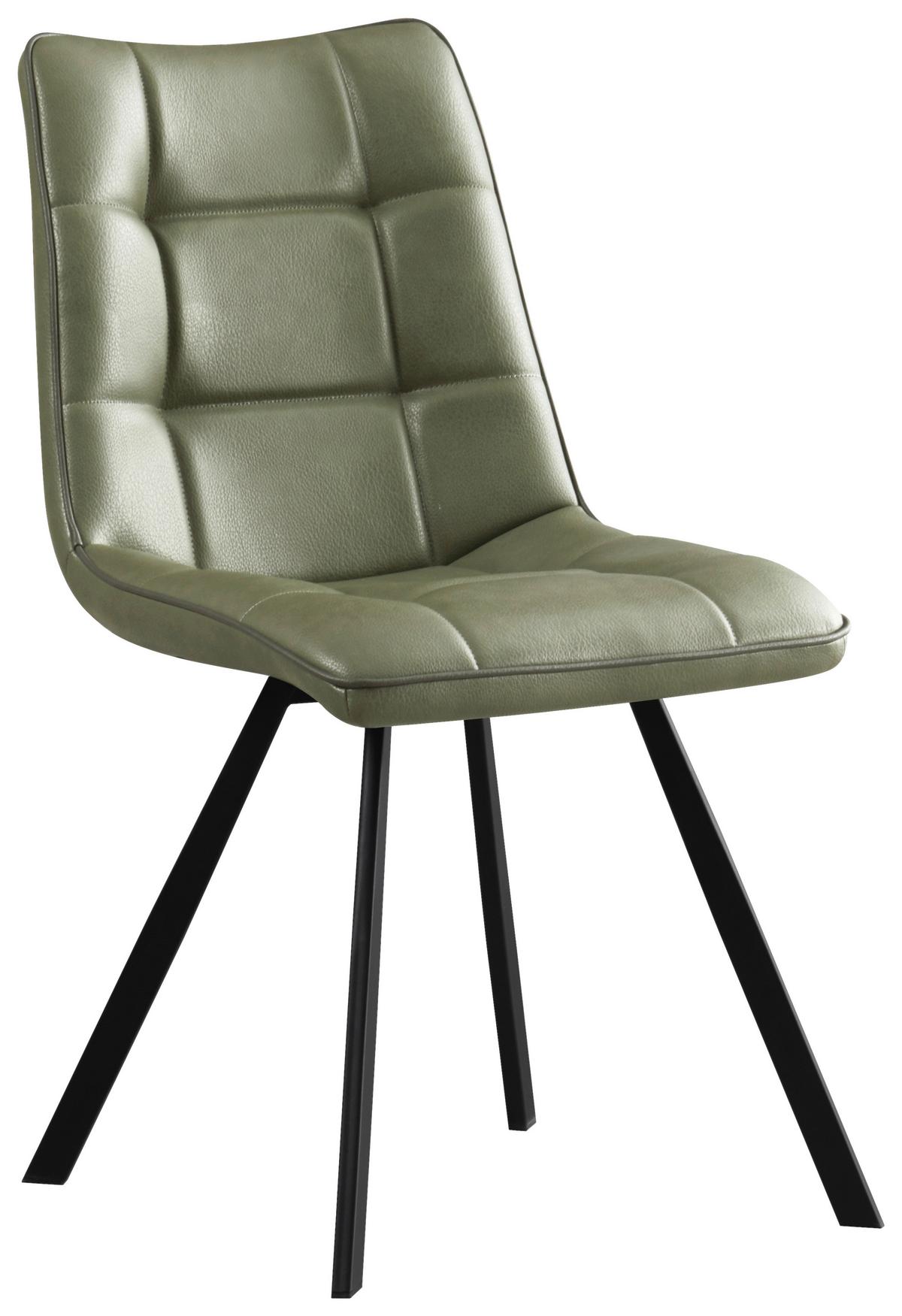 Scaun BOND - verde/negru, Basics, lemn/metal (47/86/61cm) - Mömax