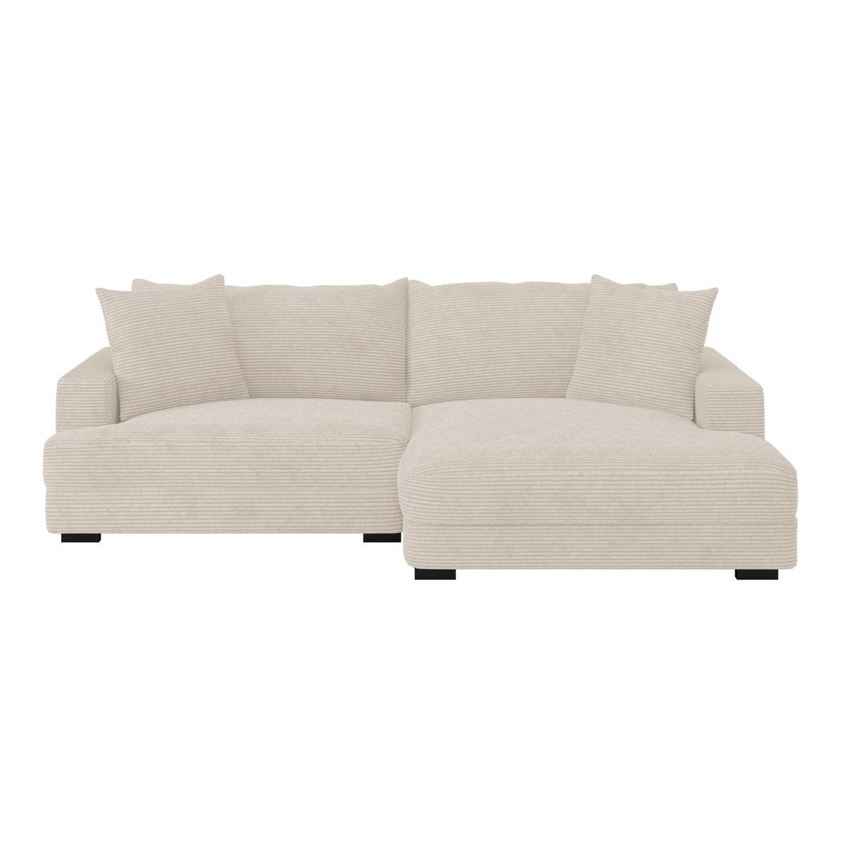 Kutna Garnitura Pelle - bež/crna, Moderno, tekstil (265/180cm)