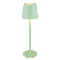 Stolna Punjiva Svjetiljka Zelena Boja - svijetlo zelena/bijela, Trend, metal/plastika (10,6/36cm) - Globo