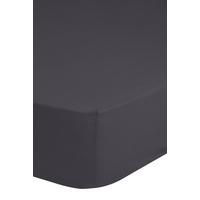Spannleintuch Satin ca. 90x220cm - Anthrazit, Basics, Textil (90/220cm) - MID.YOU