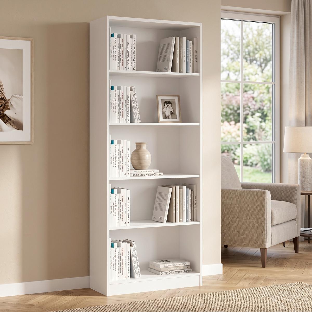 Etajeră 4 You - alb, Modern, lemn (74/189,5/35,2cm) - Modern Living