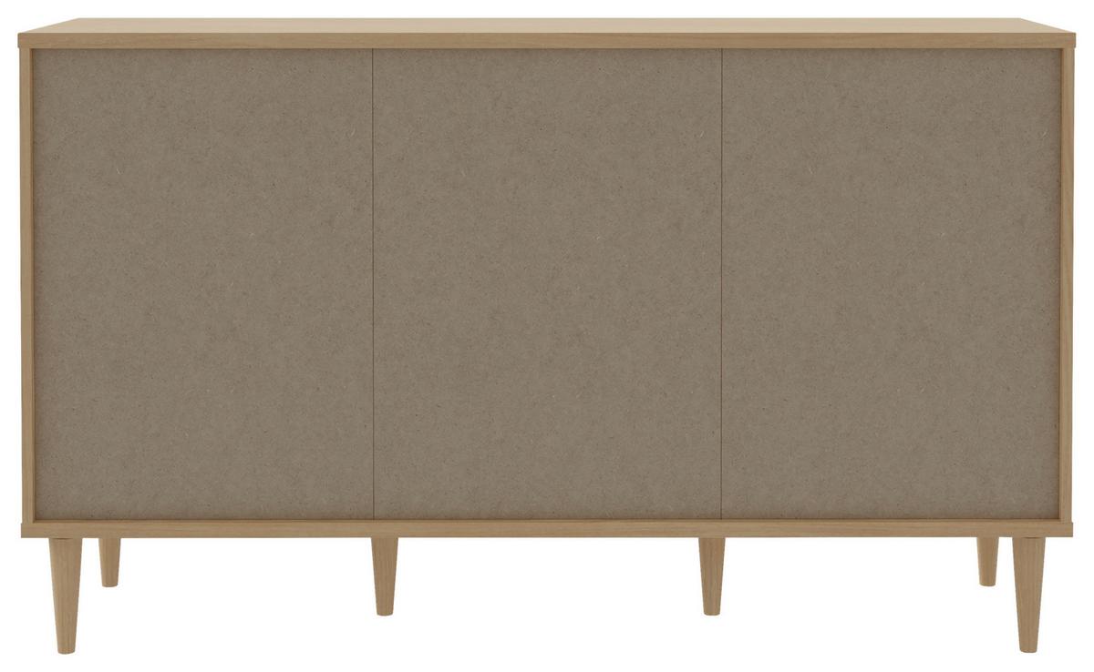 Komoda Calasetta - boje hrasta/zlatne boje, Natur, drvni materijal/metal (149,8/89,8/41,4cm) - Premium Living