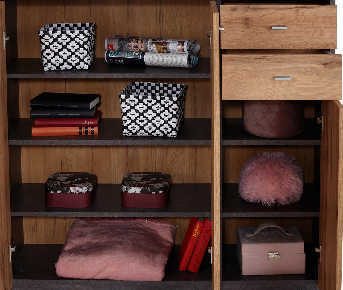 Komoda 4-You Yuk09 - barve hrasta, Moderno, leseni material (109.1/111.4/34,6cm) - Mömax