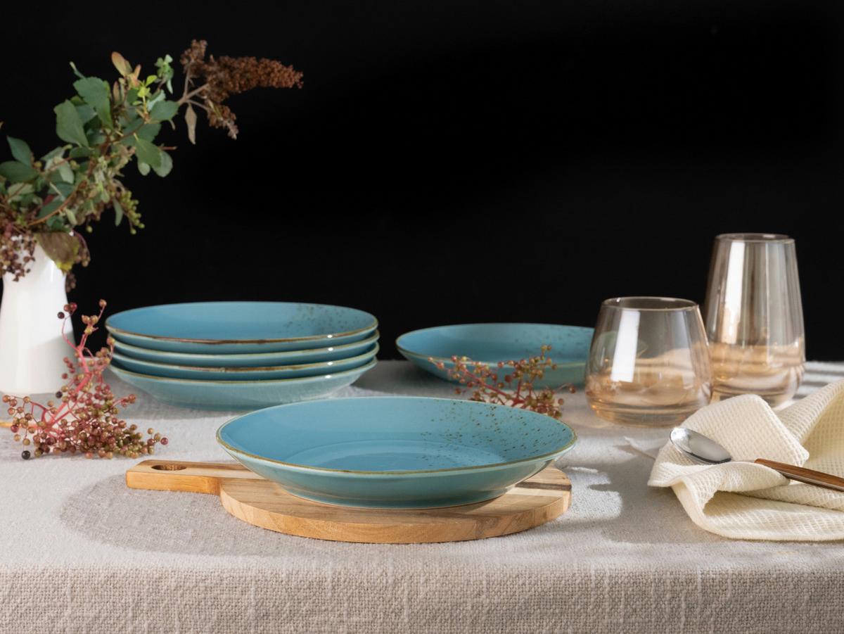 Desserttellerset 22042 Nature Collection - Türkis, Trend, Keramik (21cm) - Creatable