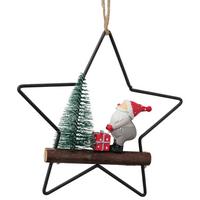 Függődísz Olli - barna/fekete, Basics, műanyag/fa (16/16/2cm) - Modern Living