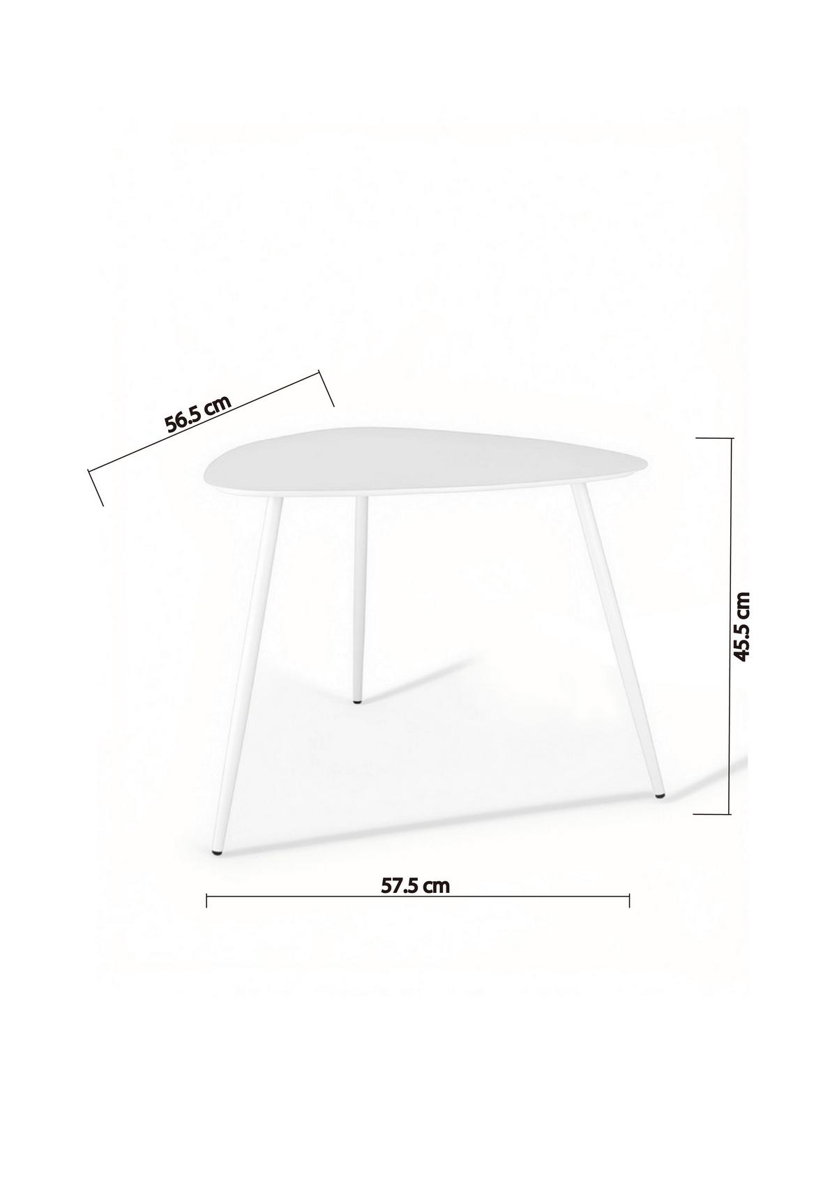 Couchtisch Fine Weiss - Weiss, Modern, Metall (56/57.5/45.5cm) - Mömax