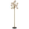 LED-GOLVLAMPA CALVIN - bärnstensfärgad/mässingsfärgad, Basics, metall/glas (62/200cm)