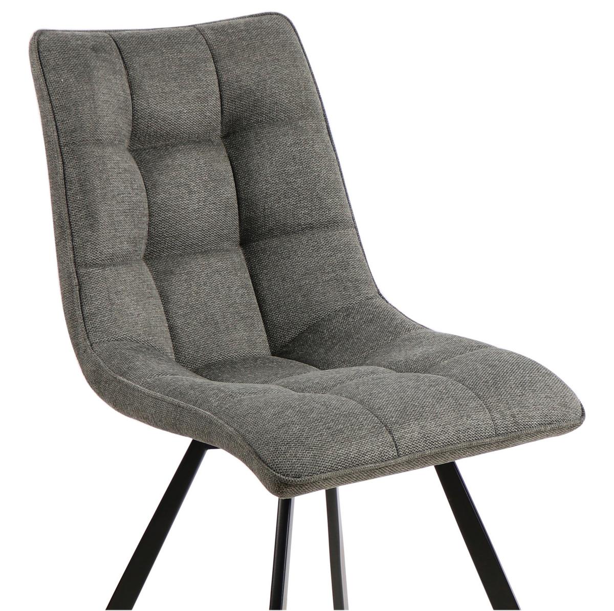 KRZESŁO KELLY - czarny/ciemnoszary, Design, metal/tkanina (47/61/86cm) - Xora