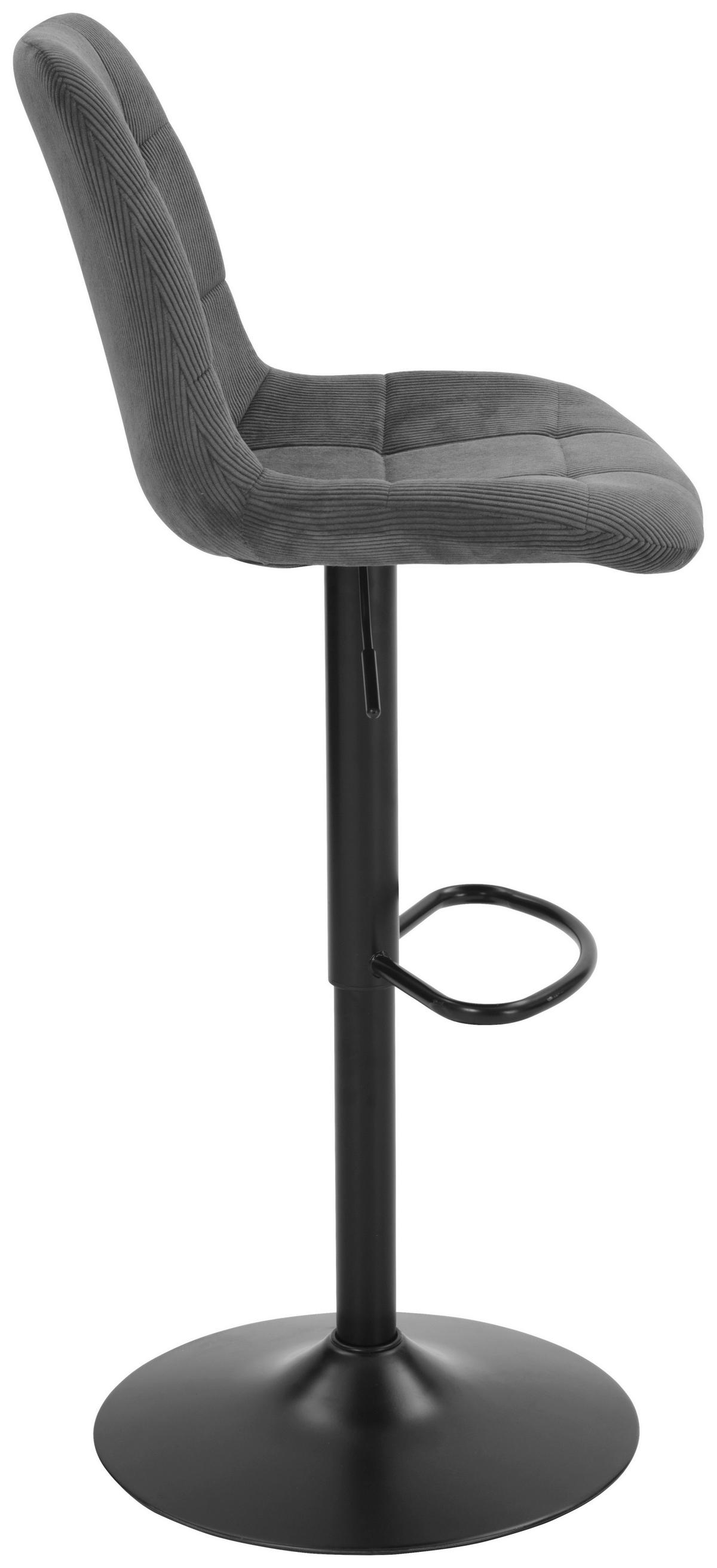 Taburet de bar NINO - negru/gri, Modern, lemn/metal (46/116/96/53cm) - Based