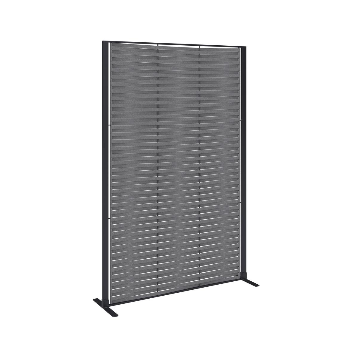 Paraván Java - sötétszürke, Natur, műanyag/fém (36/180/119cm) - Mömax