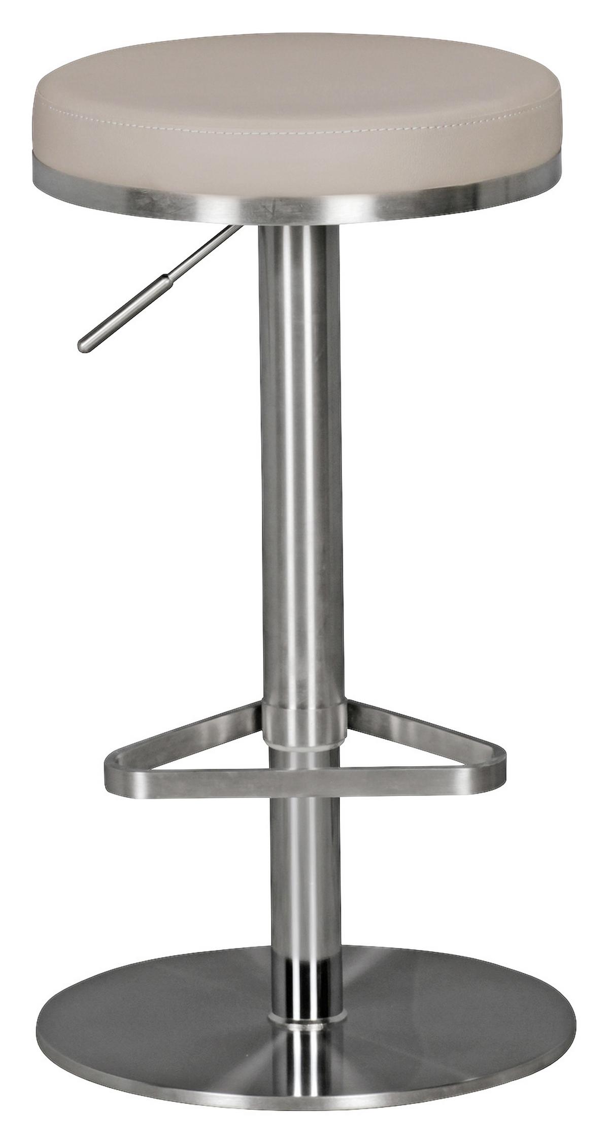 Barski Stol Wl1.942 - srebrne barve/rjavosiva, Moderno, kovina/tekstil (38/57/38cm) - MID.YOU