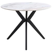 STÓŁ DO JADALNI MERKUR -EXKLUSIV- - beżowy/czarny, Design, metal/ceramika (100/100/76cm) - Xora