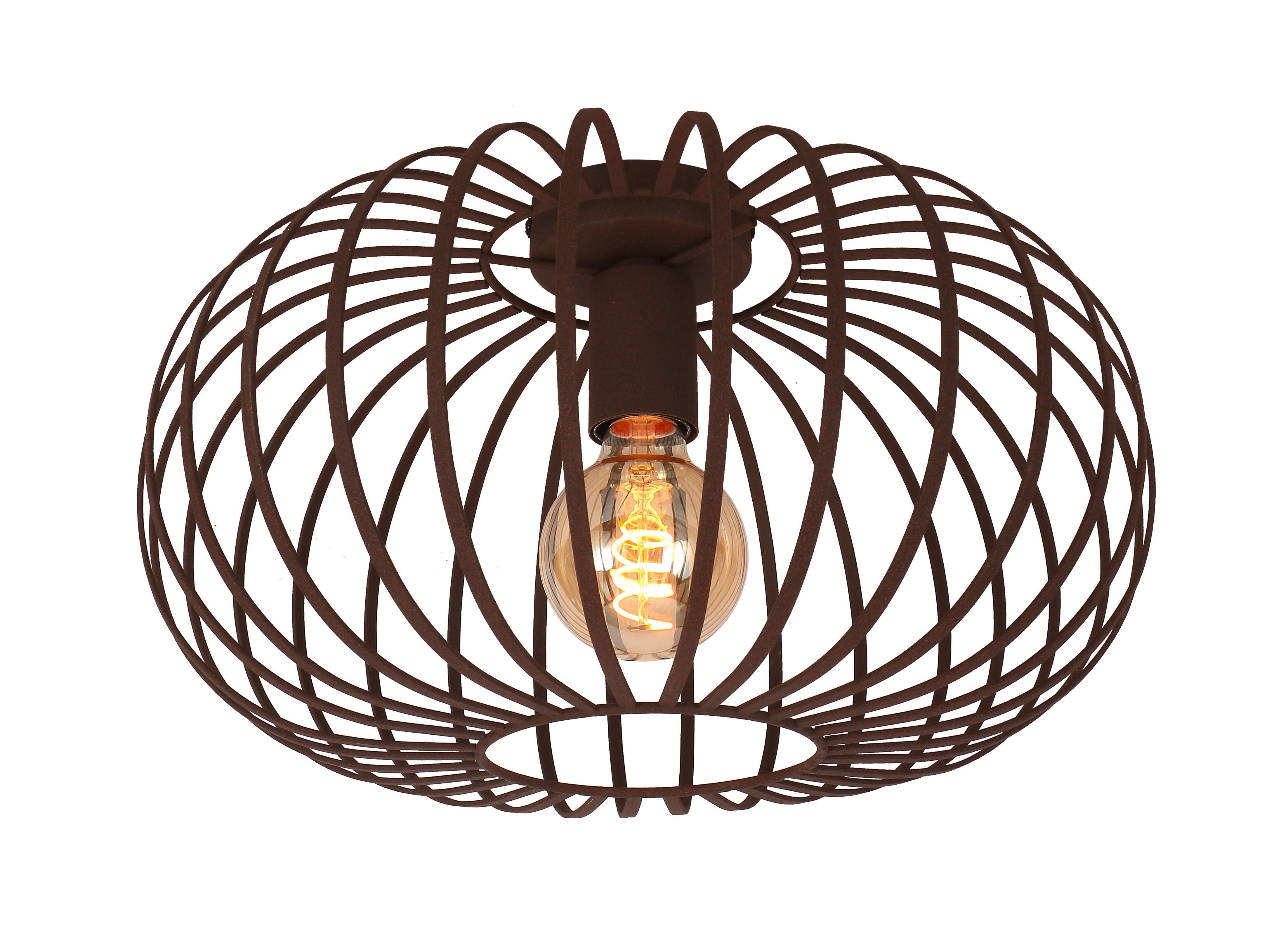 Stropna Svetilka Rosti - opečnato rjava, Moderno, kovina (39/22cm) - Modern Living