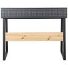 BUREAU MICK - Zwart/Eikenhout Artisan, Modern, Houtcomposiet/Metaal (110/60/75-91cm) - Bessagi Home