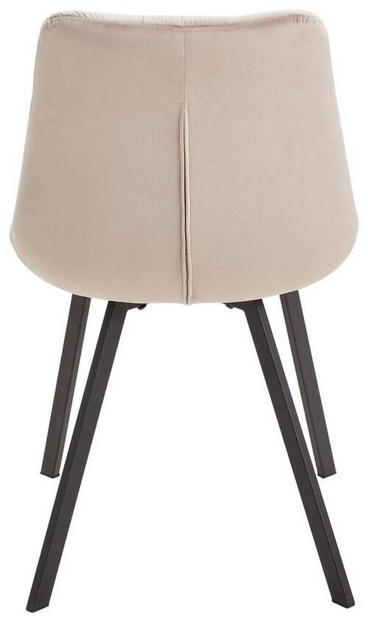 KRZESŁO NELE - czarny/taupe, Modern, metal/drewno (51/83/61cm) - MID.YOU