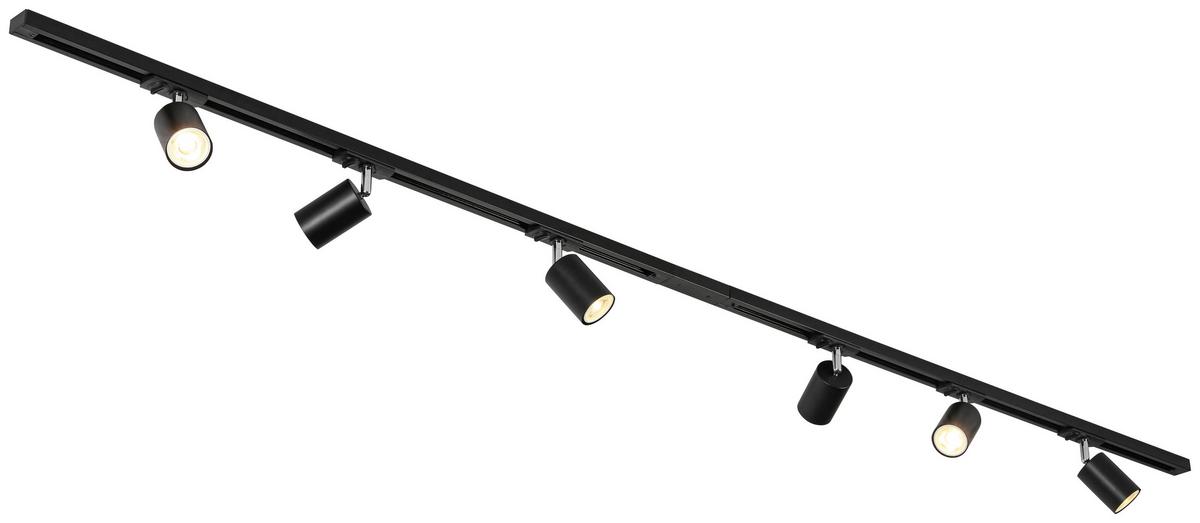 SYSTEM SZYNOWY BINE - czarny/kolor chromowy, Trend, tworzywo sztuczne/metal (210/5,5/14cm) - Novel