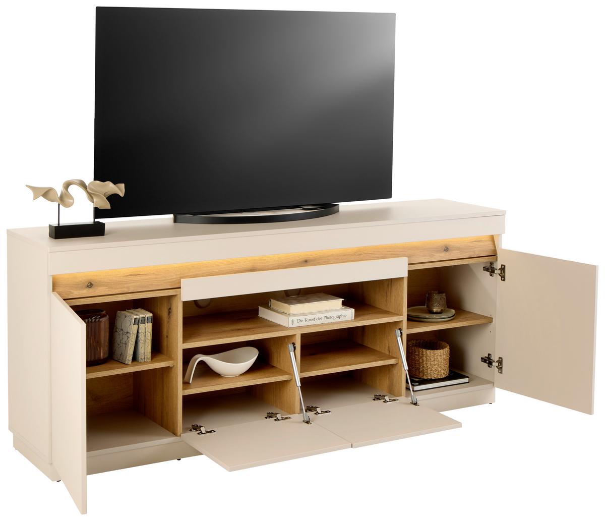 Tv Komoda Samu - kašmir/boje hrasta, Trend, drvni materijal/plastika (180/74/40cm) - Modern Living