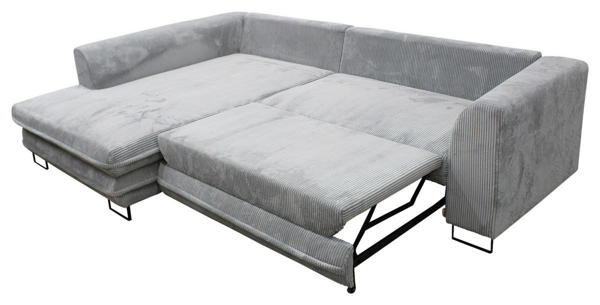 Sarokkanapé Gusto - fekete/szürke, Trend, textil/fém (186/69-84/283cm) - Mömax