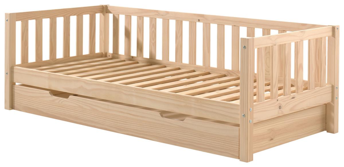 Ausziehbett "Fritz" 90x200 cm, kieferfarben - Kieferfarben, MODERN, Holz/Holzwerkstoff (90/200cm) - MID.YOU