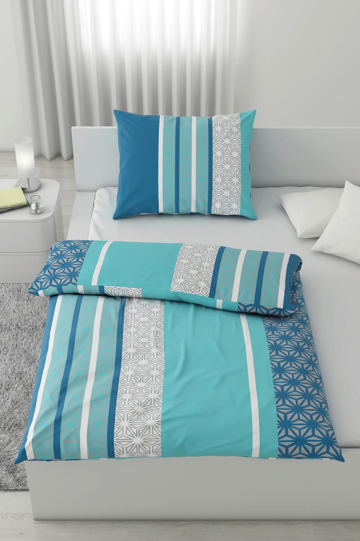 Psoteljina Sara 140x200/60x80cm - tirkizna, tekstil (140/200cm) - Mömax