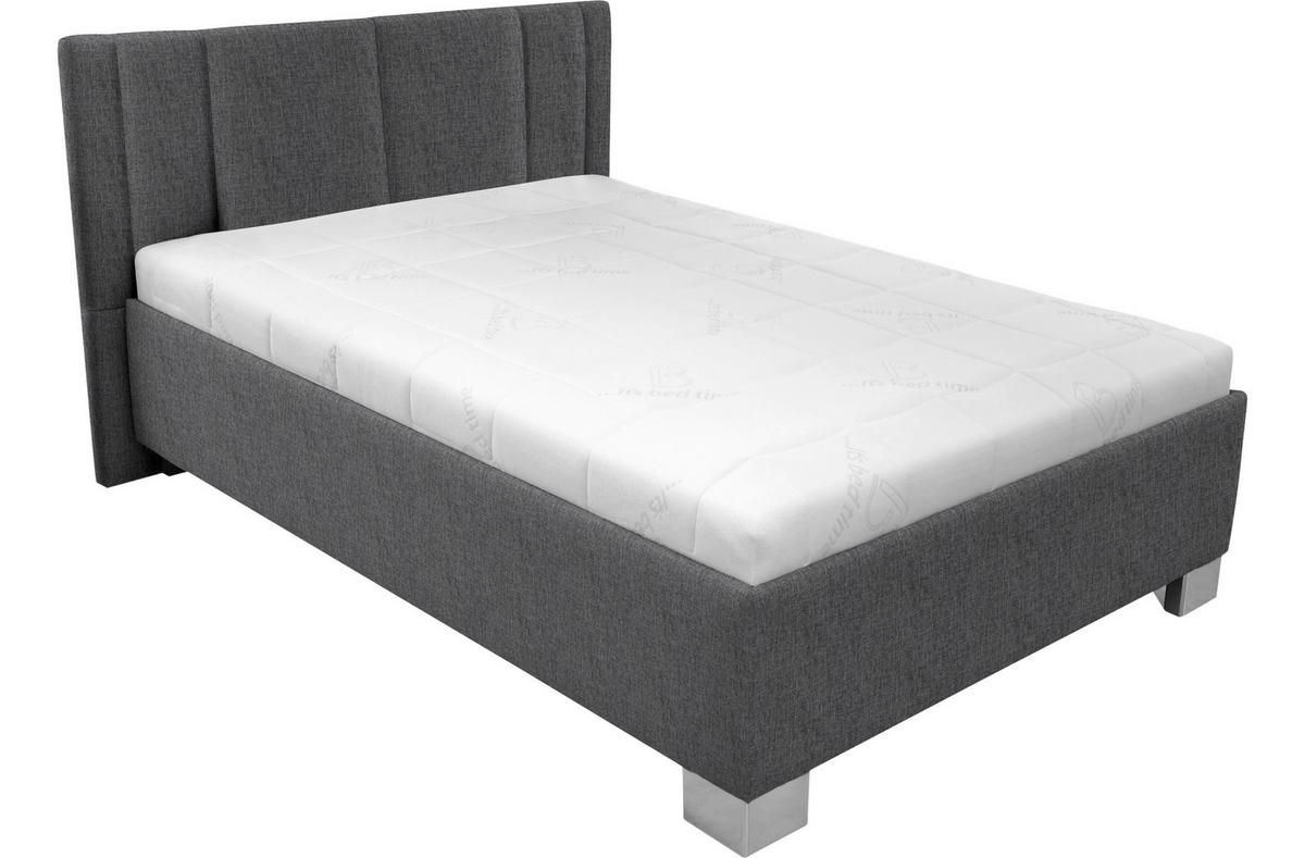 Tapecirani Krevet Stilo - bijela/boje kroma, drvo/tekstil (120/200cm)