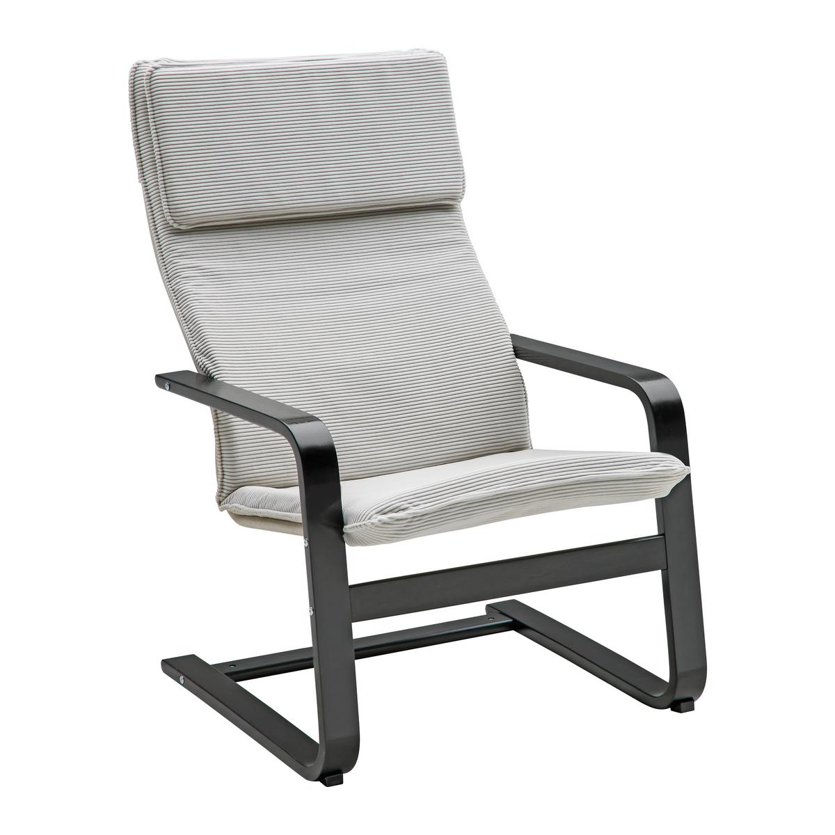 Scaun balansoar MANU II - crem/negru, Modern, lemn/metal (67/100/84cm) - Best Price