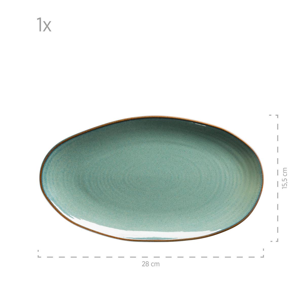 Servierplatten-set Servierplattenset, 934084 - Türkis/Grün, Basics, Keramik - Mäser