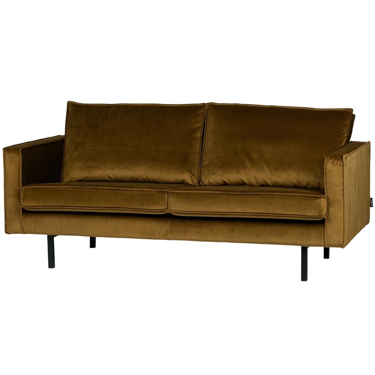 2,5-Sitzer Sofa Rodeo Honig B: 190cm - Schwarz/Honig, Design, Textil/Metall (190/85/86cm) - Livetastic