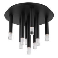 Stropna Svjetiljka Crna Boja - prozirno/crna, Design, metal/plastika (34/29,6cm) - Globo