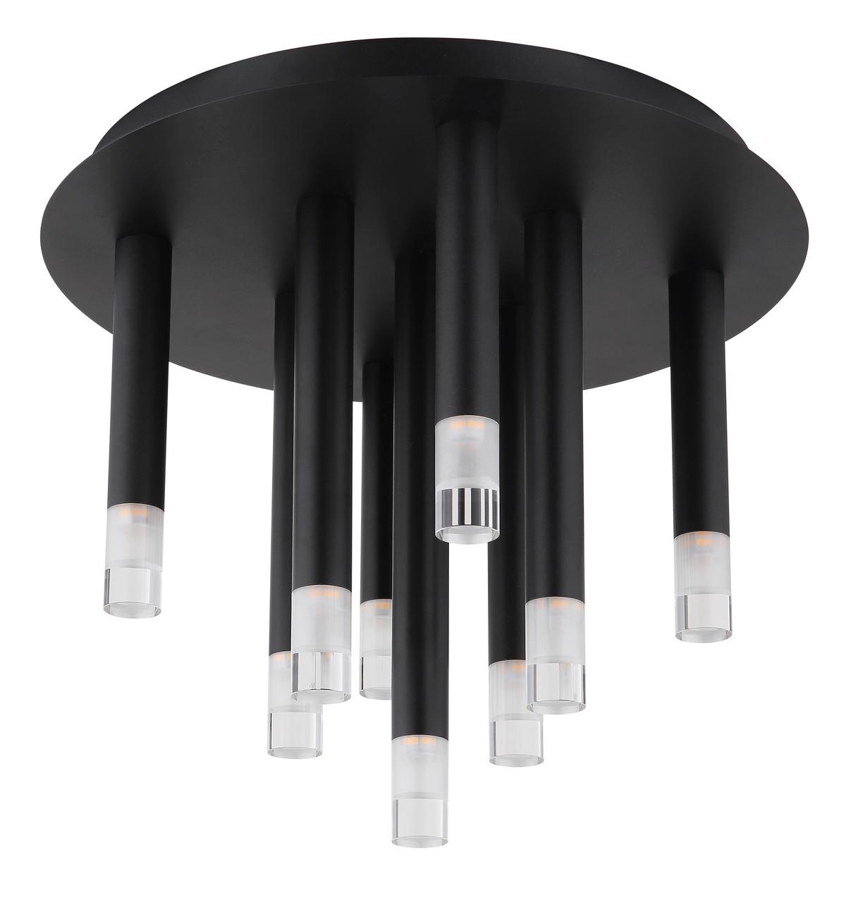 Stropna Svjetiljka Crna Boja - prozirno/crna, Design, metal/plastika (34/29,6cm) - Globo