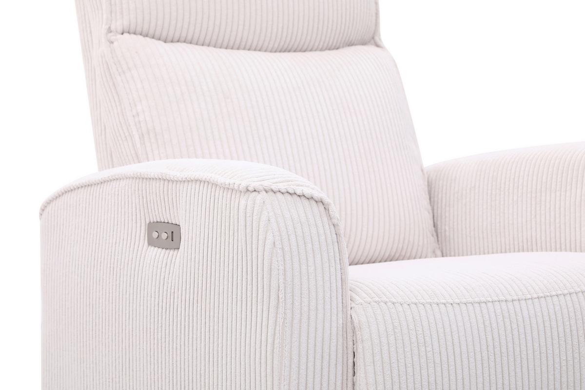 Tv Fotelj Leon, Bež, Relaks Funkcija - črna/bež, Basics, kovina/umetna masa (80/102/96cm) - Ondega