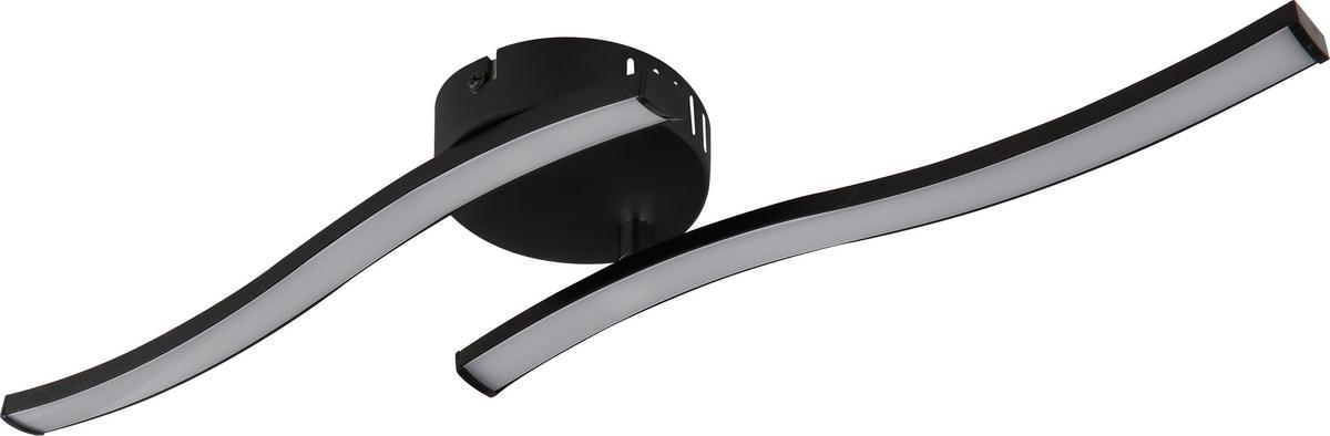 Stropna Led-svetilka Ipo - črna/opal, Moderno, kovina/umetna masa (51,5/10/7,6cm) - Mömax