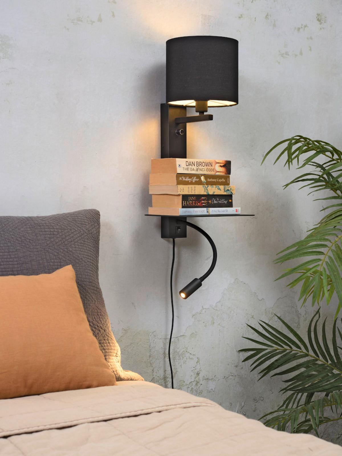 Falilámpa Florence/wxl/b/1815/b - fekete, Trend (24/22/52cm) - It's about Romi