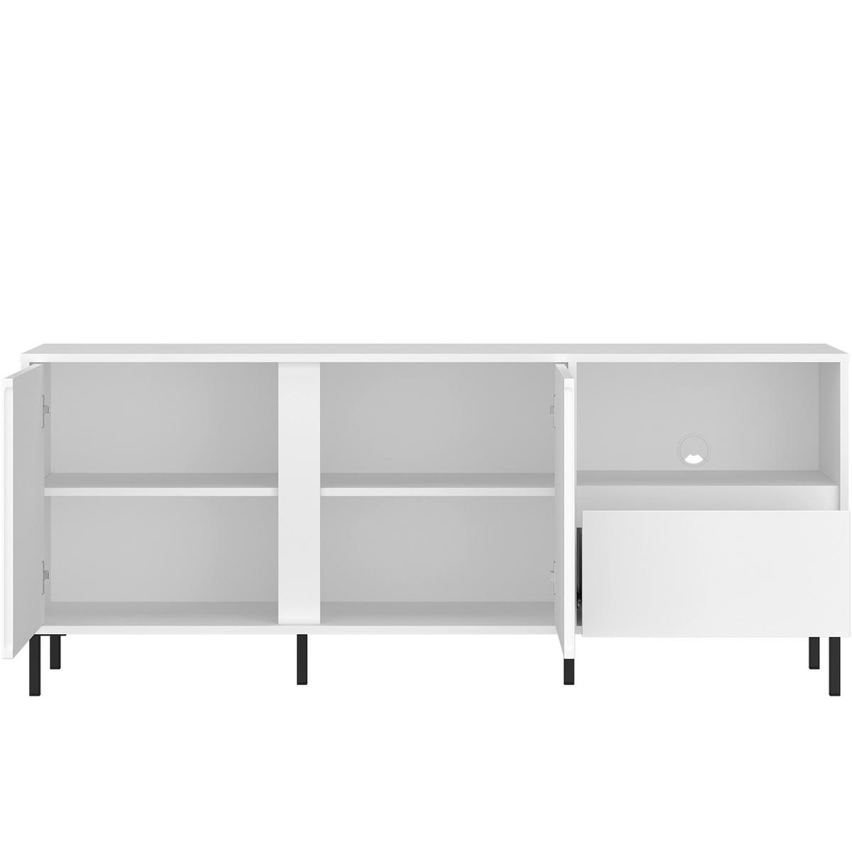 Tv-element Avenale, Bela - črna/bela, Trend, kovina/leseni material (157,8/65,4/40cm)