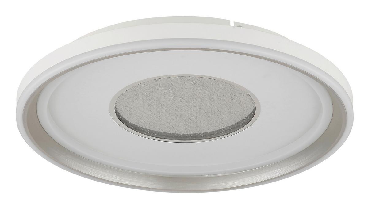 LED-DECKENLEUCHTE 48558-48 EILA - Weiss/Champagner, Design, Kunststoff/Metall (48/7,5cm) - Globo