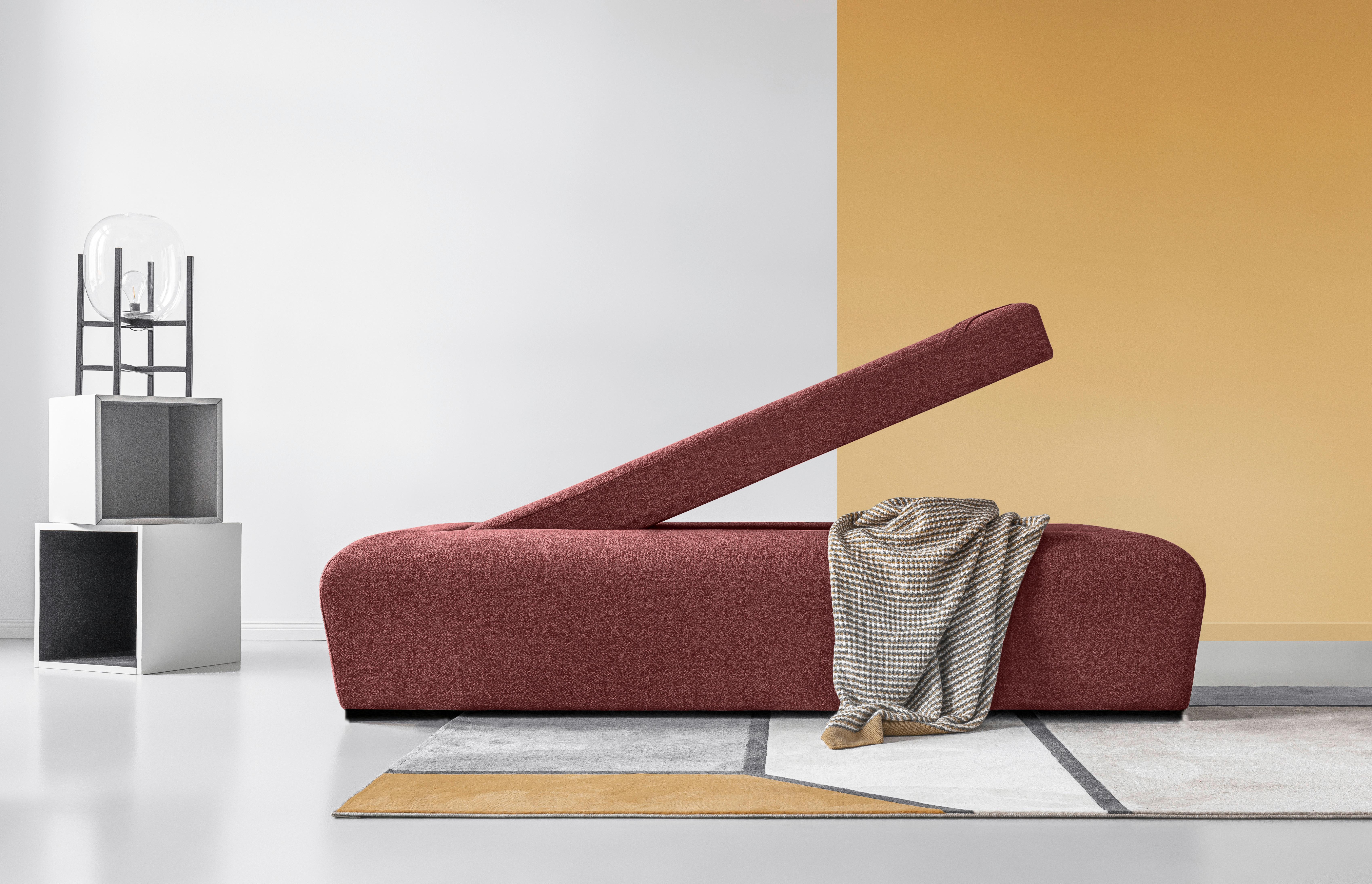 Hocker in Rot ´MIU MAGIC FORMULA ROT´ - Rot, Basics, Holz/Holzwerkstoff (192/44/97cm) - MID.YOU
